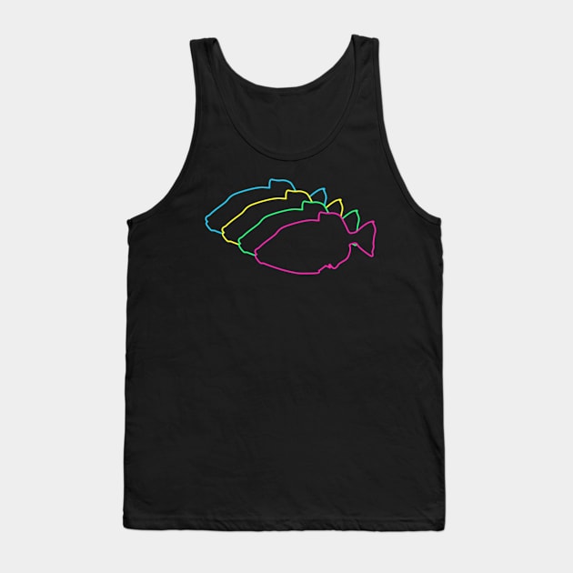 Fish 80s Neon Tank Top by Nerd_art